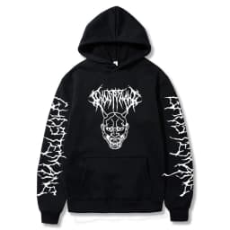 Ghostemane Double Sided Print Hoodie Men's Fashion Hip Hop Metal Rock Hoodies Gothic Oversized Sweatshirt Tracksuit Streetwear
