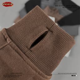 ZODF Fashion 2025 Autumn Man Solid 430gsm Zipper Hoodies For Men Unisex Heavy Weight Loose Stand Collar Coats HY1101