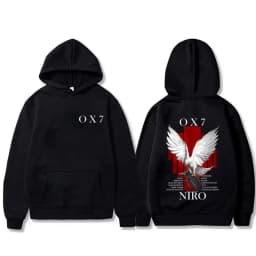 Rapper Niro OX7 Album Graphic hoodie Men Women Hip Hop Fashion Pop Music sweatshirt Male Casual Cotton Vintage pullover hoodies