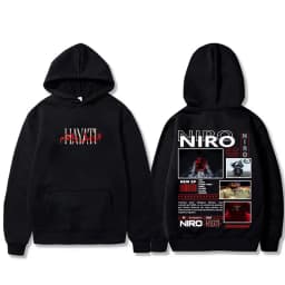 Rapper Niro OX7 Album Graphic hoodie Men Women Hip Hop Fashion Pop Music sweatshirt Male Casual Cotton Vintage pullover hoodies