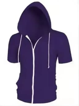 New 2026 Men's Casual Sweatshirts Short Sleeve Hoodies JacketS Solid Slim Zip Man SportS Tops Comfotable Outdoor Clothes for Men