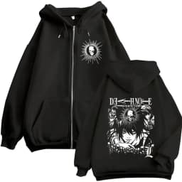 Anime Death Note Ryuk Yagami Light L·Lawliet Zipper Hoodies Men Women Clothing Fashion Casual Zip Up Hooded Sweatshirts Jackets