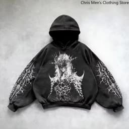 Dark Series Men's Hoodie Sweatshirt Casual Sports Wear Long Sleeve Drawstring Hooded Pullover