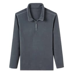 Men's Fleece Lined Zipper High Collar Sweatshirt Thermal Base Layer Loose Inner Wear Cotton Polyester Long Sleeve Autumn Wint...