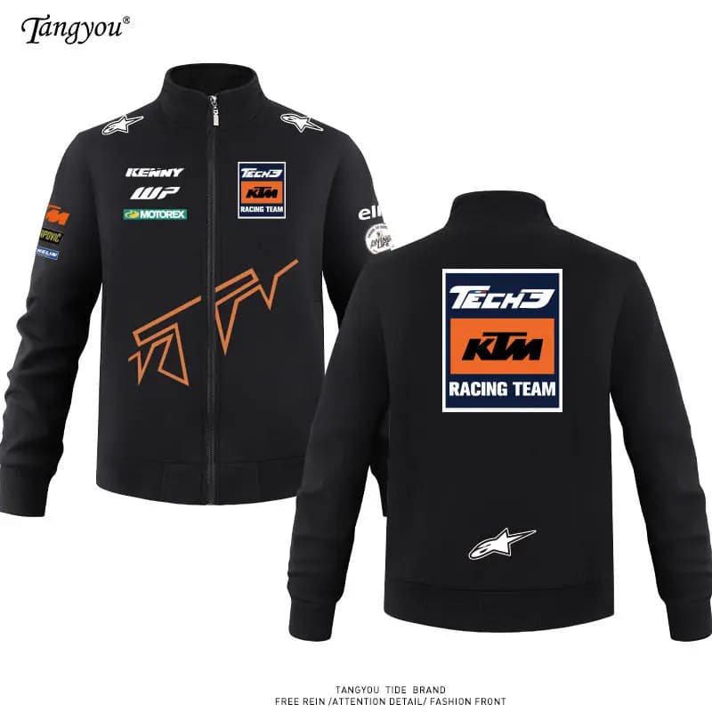 Customizable Men's KTM Team Off-Road Motorcycle Hoodie, Casual Sports Jacket for Motorcycle Riders & Enthusiasts