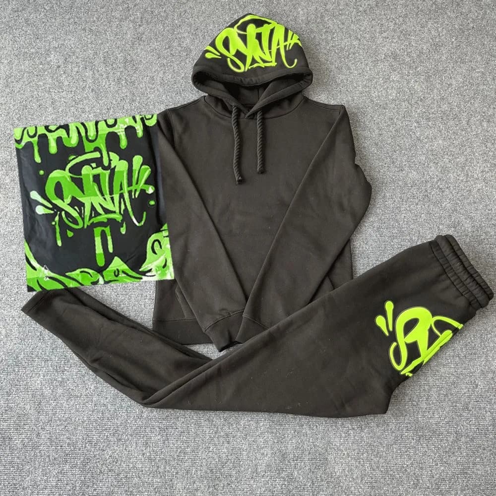 Outdoor Synaworld Fashion Street Casual Tracksuits Tops Long Pants Autumn Winter Men Women Unisex Sports Trousers Hooded