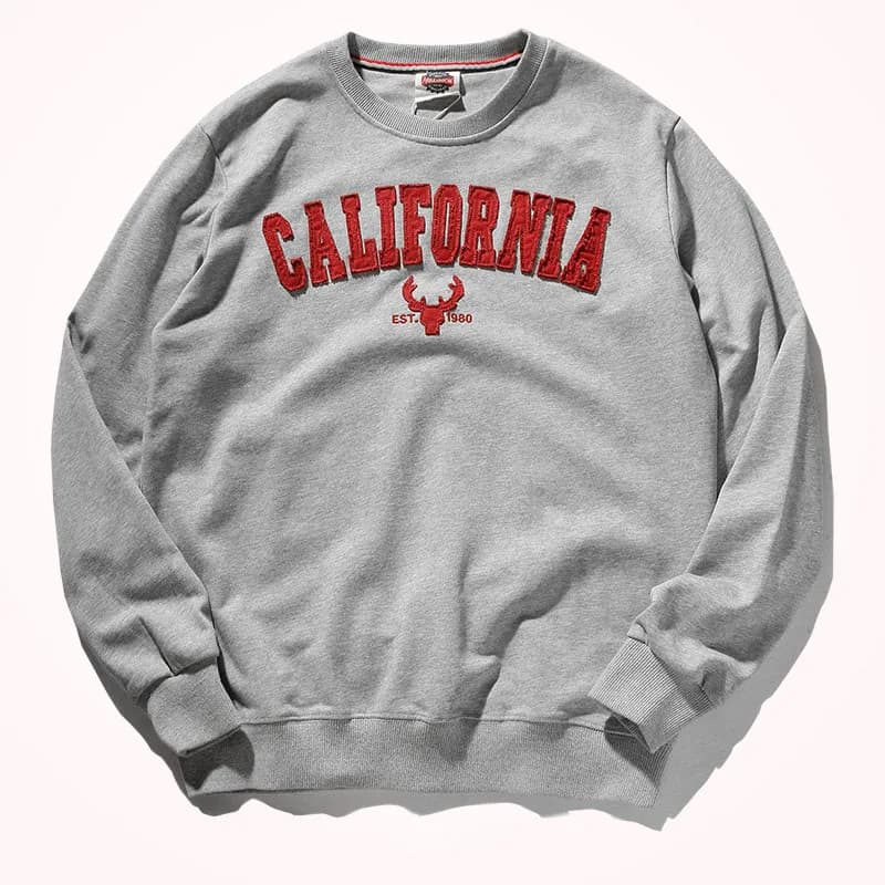 2021 Autumn Winter New Pullover Hoodies Men's Fashion Long-sleeved O-neck Versatile Wash Terry Fabric Letter Sticker Sweatshirts