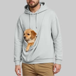 New Hooded Sweatshirts For Men Unisex Cat And Dog Bag Hooded Sweatshirt Pocket Pet Bag Holder Pullover Hoodies Men Apparel