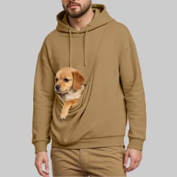 New Hooded Sweatshirts For Men Unisex Cat And Dog Bag Hooded Sweatshirt Pocket Pet Bag Holder Pullover Hoodies Men Apparel