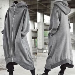 Hot Selling Unisex Long Sleeve Hooded Nazgul Long Coat Zipper Closure Fleece Lined Long Hoodie Women's Men's Hooded Coat
