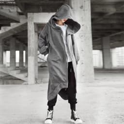 Hot Selling Unisex Long Sleeve Hooded Nazgul Long Coat Zipper Closure Fleece Lined Long Hoodie Women's Men's Hooded Coat