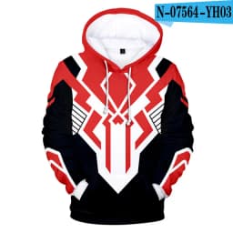 Coats Anime Mighty Morphin Cosplay Costume Hoodies 3D Printed Stand Collar Zipper Jacket Sportswear Sweatshirt