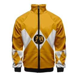 Coats Anime Mighty Morphin Cosplay Costume Hoodies 3D Printed Stand Collar Zipper Jacket Sportswear Sweatshirt