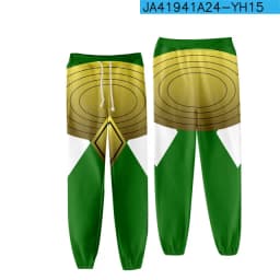 Coats Anime Mighty Morphin Cosplay Costume Hoodies 3D Printed Stand Collar Zipper Jacket Sportswear Sweatshirt