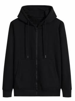 Men's Loose Fit Zipper Hoodie Sweatshirt Spring Autumn Casual Wear Resistant Durable Fashionable Hooded Jacket