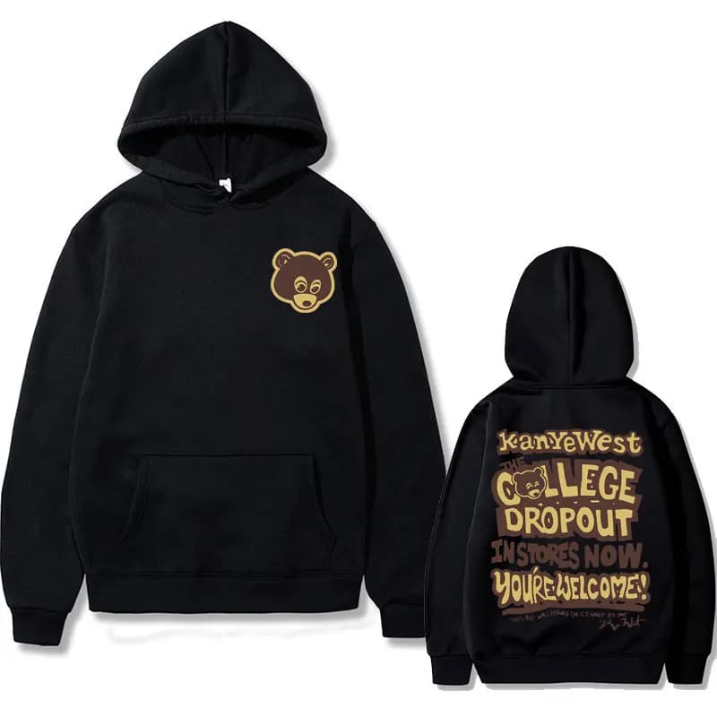 Best Famous Kanye West The College Dropout Graphics Hoodie Men Women's Hip Hop Rap Vintage Hoodies Male Casual Oversized Clothes
