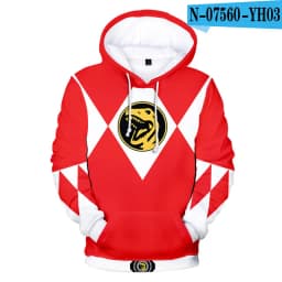 Hot Sales Autumn Winter Sweatshirts Mighty Morphin 3D Digital Printing Hoodies Men Kids Fashion Streetwear Hoodie Casual Jacket