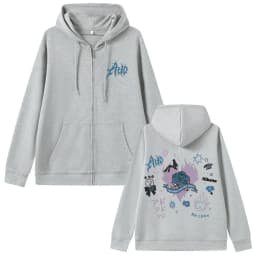 Ado World Tour 2025 Hibana Zipper Hoodie Men Women Fashion Japanese Cartoon Manga Style Zip Up Jacket Unisex Casual Sweatshirt