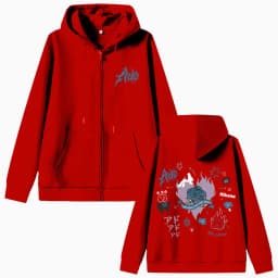 Ado World Tour 2025 Hibana Zipper Hoodie Men Women Fashion Japanese Cartoon Manga Style Zip Up Jacket Unisex Casual Sweatshirt