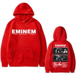 Rapper Eminem Music Album Graphic Hoodie World Tour Gift for Fan Men Women Vintage Oversized Sweatshirt Male Fashion Streetwear