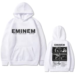 Rapper Eminem Music Album Graphic Hoodie World Tour Gift for Fan Men Women Vintage Oversized Sweatshirt Male Fashion Streetwear