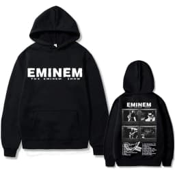 Rapper Eminem Music Album Graphic Hoodie World Tour Gift for Fan Men Women Vintage Oversized Sweatshirt Male Fashion Streetwear