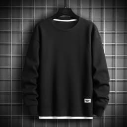 2027 Solid Color Sweatshirt Men Harajuku Hoodies O Neck long Sleeve Casual Sweatshirt Mens Pullover Tops Streetwear Man Hoodies