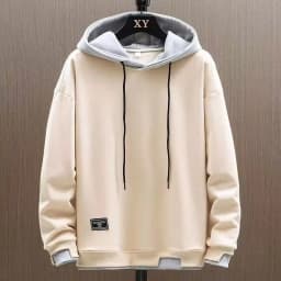 2025 Autumn Men Hoodies High Street Pullover Long Sleeve Patchwork Sweatshirt Men Fashion Streetwear Hoodie Harajuku