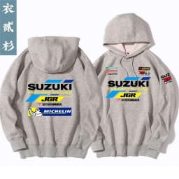 Suzuki logo printed riding jersey hooded sweatshirt men's GSX motorcycle jacket autumn and winter wear