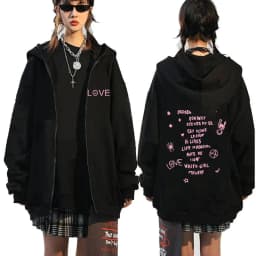 Rapper Lil Peep Graphic Zipper Hoody Men Women Hip Hop Fashion Zip Up Sweatshirt Men Oversized Pullover Hoodie Coats Streetwear