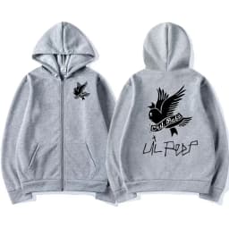 Rapper Lil Peep Graphic Zipper Hoody Men Women Hip Hop Fashion Zip Up Sweatshirt Men Oversized Pullover Hoodie Coats Streetwear