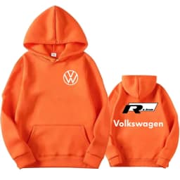 2025 Autumn and winter men's high-quality loose hooded sweatshirt, Volkswagen logo printed comfortable men's hooded sweatshirt
