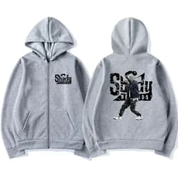 Rapper Eminem Slim Shady Music Rap Fashion Zip Up Hoodie Hip Hop Oversized Hooded Zipper Sweatshirt Casual Streetwear Coats Male