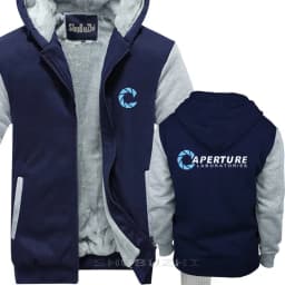Portal warm coat Aperture Laboratories MEN'S The Cake Is A Lie Half Life men winter autumn fashion male thick hoodie sbz5374