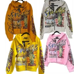 Retro letter printing zipper sweatshirt jacket casual men and women fashion personality design hoodie Y2K hip-hop streetwear