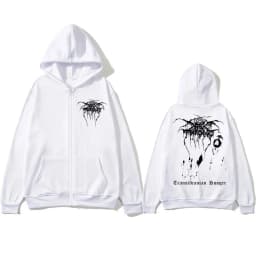 Darkthrone Transilvanian Hunger Album Zipper Hoodies Death Black Metal Rock Band Harajuku Sportwear Men's Gothic Tracksuit Coats