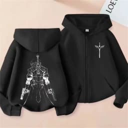 Game Devil May Cry Dante Graphic Zipper Hoodie Men Women Clothing Gothic Casual Oversized Zip Up Jacket Sweatshirt Streetwear