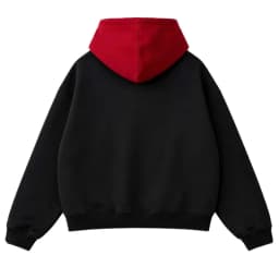 Y2K Retro Black White Match Hoodie Japanese Strap Button Splicing Metal Sweatshirt Trendy Simple Men Women Oversized Streetwear