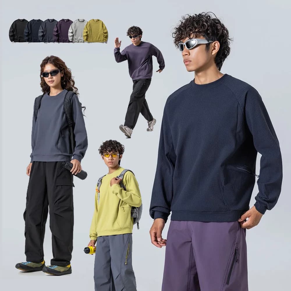 Autumn Winter Sweatshirt Men Women Outdoor Sport Loose Casual Track Pullover Sweatshirts Tops Tees Shirts