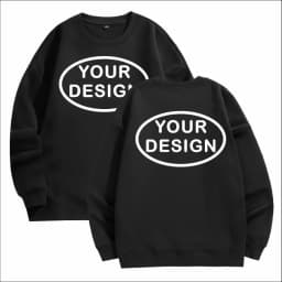 Customized Thick Winter Loose Sports Shirt With Printed Embroidery LOGO Round Neck Hoodie Personal Company Work Uniform