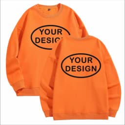 Customized Thick Winter Loose Sports Shirt With Printed Embroidery LOGO Round Neck Hoodie Personal Company Work Uniform