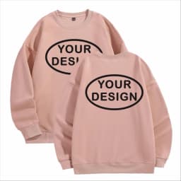 Customized Thick Winter Loose Sports Shirt With Printed Embroidery LOGO Round Neck Hoodie Personal Company Work Uniform