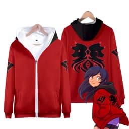 Anime Aaron Hoodies Zipper Varsity Jacket Merch Hoodies Women Men Hooded Sweater Sweatshirts Boys Girls Cosplay Costume Hoodie