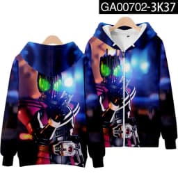 Masked Rider 3D Print Men/Women Autumn Hoodies Sweatshirt Long Sleeves Zip Up Jackets Harajuku Coats Cosplay Costume