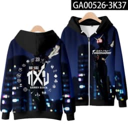 Masked Rider 3D Print Men/Women Autumn Hoodies Sweatshirt Long Sleeves Zip Up Jackets Harajuku Coats Cosplay Costume