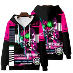 Masked Rider 3D Print Men/Women Autumn Hoodies Sweatshirt Long Sleeves Zip Up Jackets Harajuku Coats Cosplay Costume