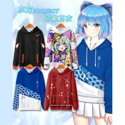 Coats Anime Touhou Project 3D Print Hoodies Boys/girls Cirno Remilia Scarlet Flandre Scarlet Pullover Sweatshirt Cosplay Costume