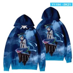 Coats Anime Touhou Project 3D Print Hoodies Boys/girls Cirno Remilia Scarlet Flandre Scarlet Pullover Sweatshirt Cosplay Costume