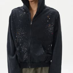 Cardigans Spring and Autumn American Hot Diamond Cardigan Pull-up Gum Hoodie Men's Fashion Brand High-end Feeling Ruan Shua...