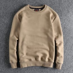 Autumn Winter American Retro Heavyweight Velvet Solid Color Sweatershirt Men's Fashion Pure Cotton Washed Youth Pullover Hoodies
